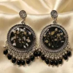 Resin Black Earings