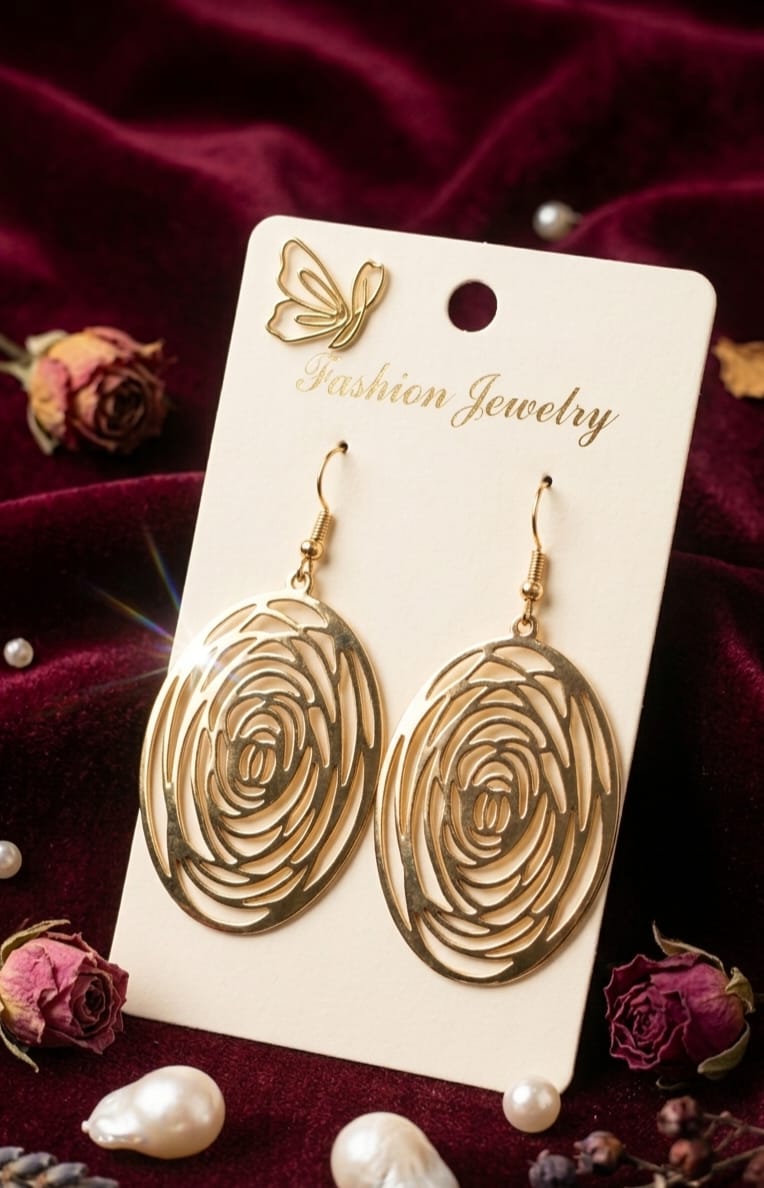 Golden Oval Earings Golden Oval Earrings — Timeless Elegance - Image 1